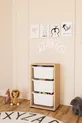 Armoire à jouets à 3 paniers profonds, armoire multifonctions pour cuisine, cellier, salle de bain, chêne saphir