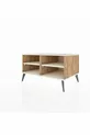 Commode Kronos à 2 étagères en pin et pierre d'achim