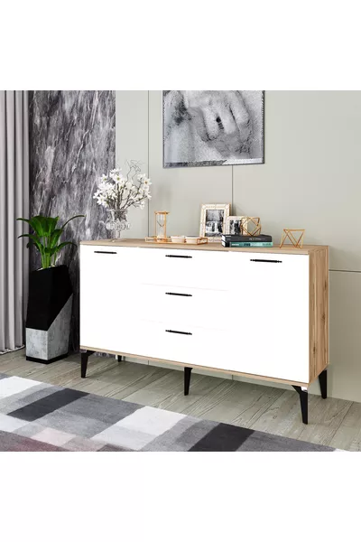 Almata Multi-Purpose Cabinet, Modern Console, Kitchen Cabinet, Dresser