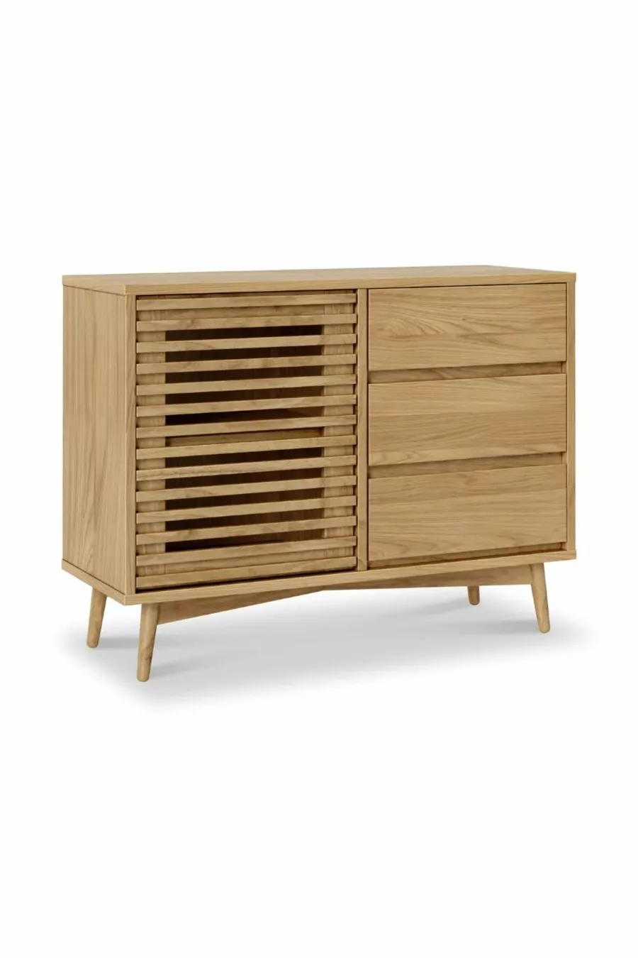 Ligna Natural Wood Console - With Doors and 3 Drawers