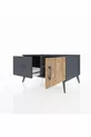 Commode Kronos avec une étagère, un tiroir et une porte, Anthracite-Sapin/Anthracite