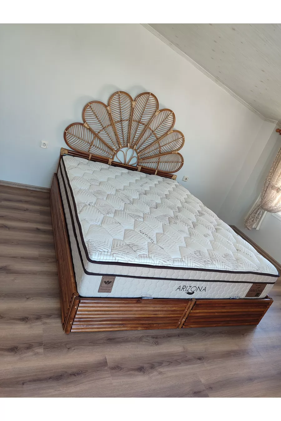 Bambus Doppelbett-Kopfteil