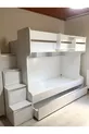Wit Stapelbed met Bedlade voor Kinderen