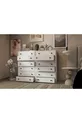 Twelve-Drawer White Dresser with Shelves, Without Strips