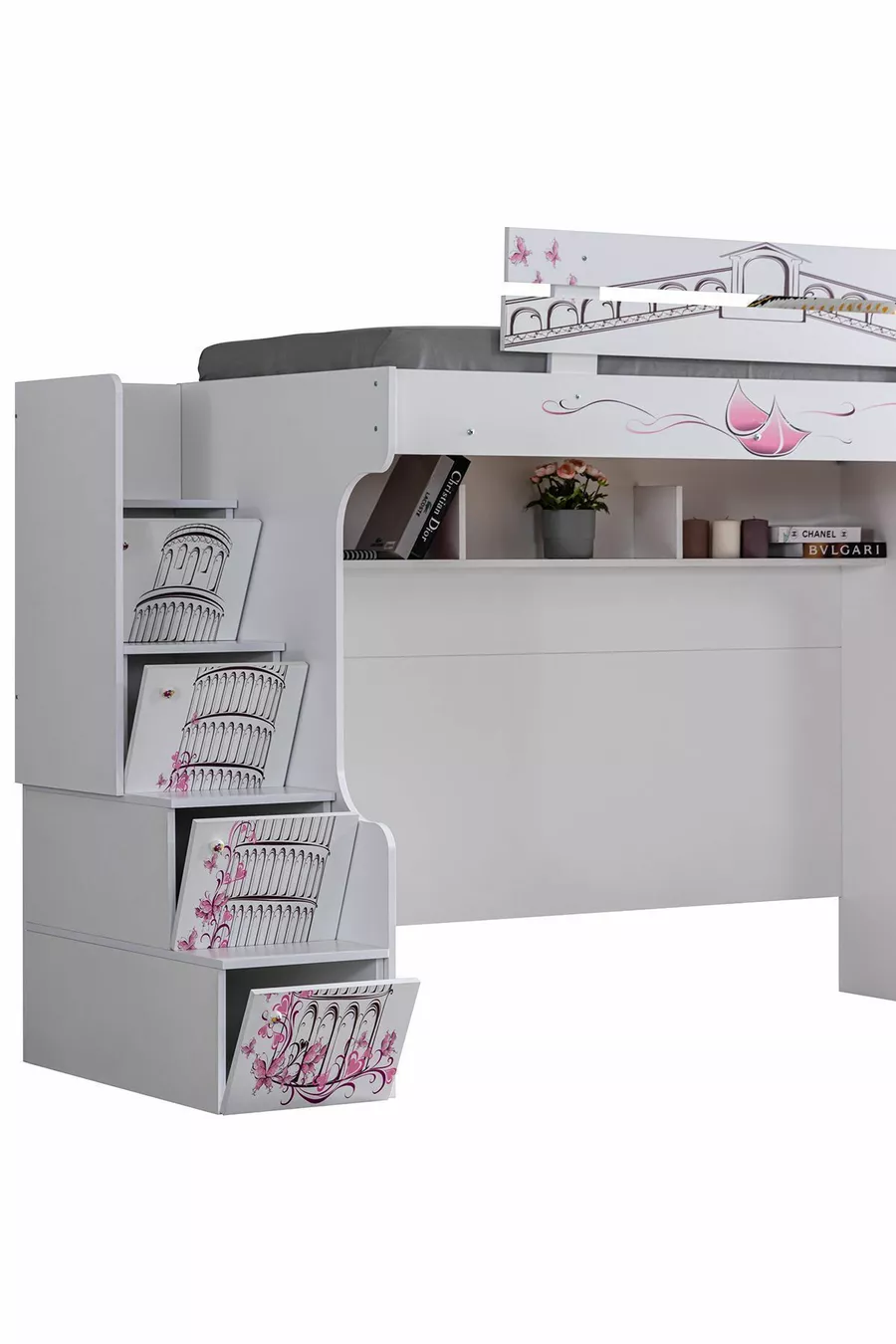 Bunk Bed, Pisa Bunk Bed Bed Wardrobe 2 Comfort Mattresses