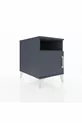 Table de chevet Kronos avec 2 étagères et 1 porte Anthracite-Anthracite