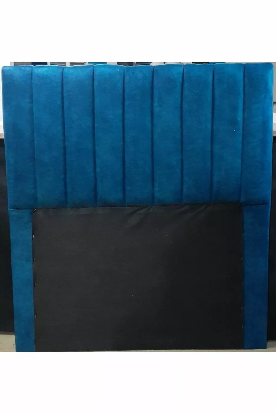 Testata del letto base * Blu - Rivestimento a righe.