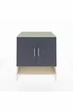 Commode Kronos 3 étagères 2 portes Pierre de lune-Anthracite
