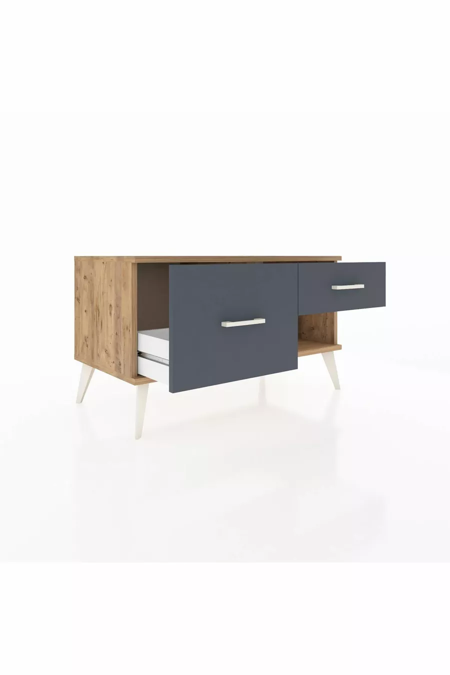 Commode Hyperion 2 tiroirs Pin-Pin/Anthracite