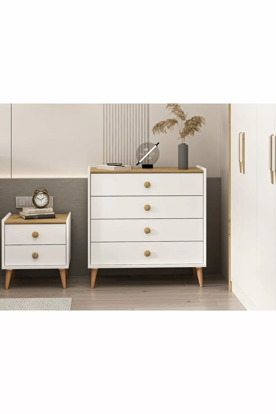Mitra Commode - Blanc/Artisan