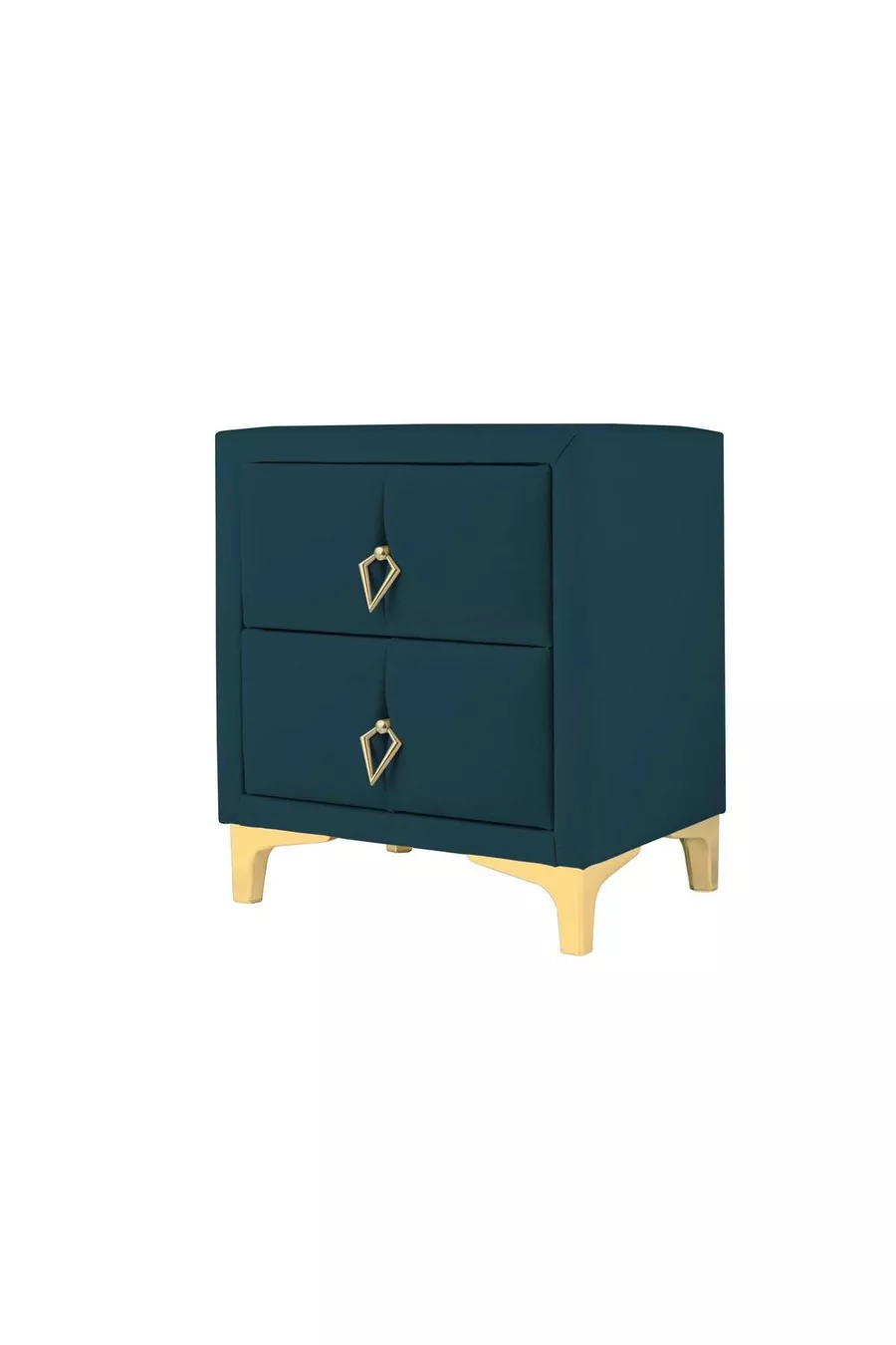Table de chevet Harmony Gold, à deux tiroirs