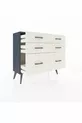 Commode Arges 6 tiroirs Anthracite-Anthracite/Gris quartz