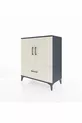 Commode Hyperion 2 étagères 1 tiroir 2 portes Anthracite-Quartz