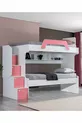Stapelbed, Inci 2-persoons Stapelbed - Roze 2 Comfort Matrassen
