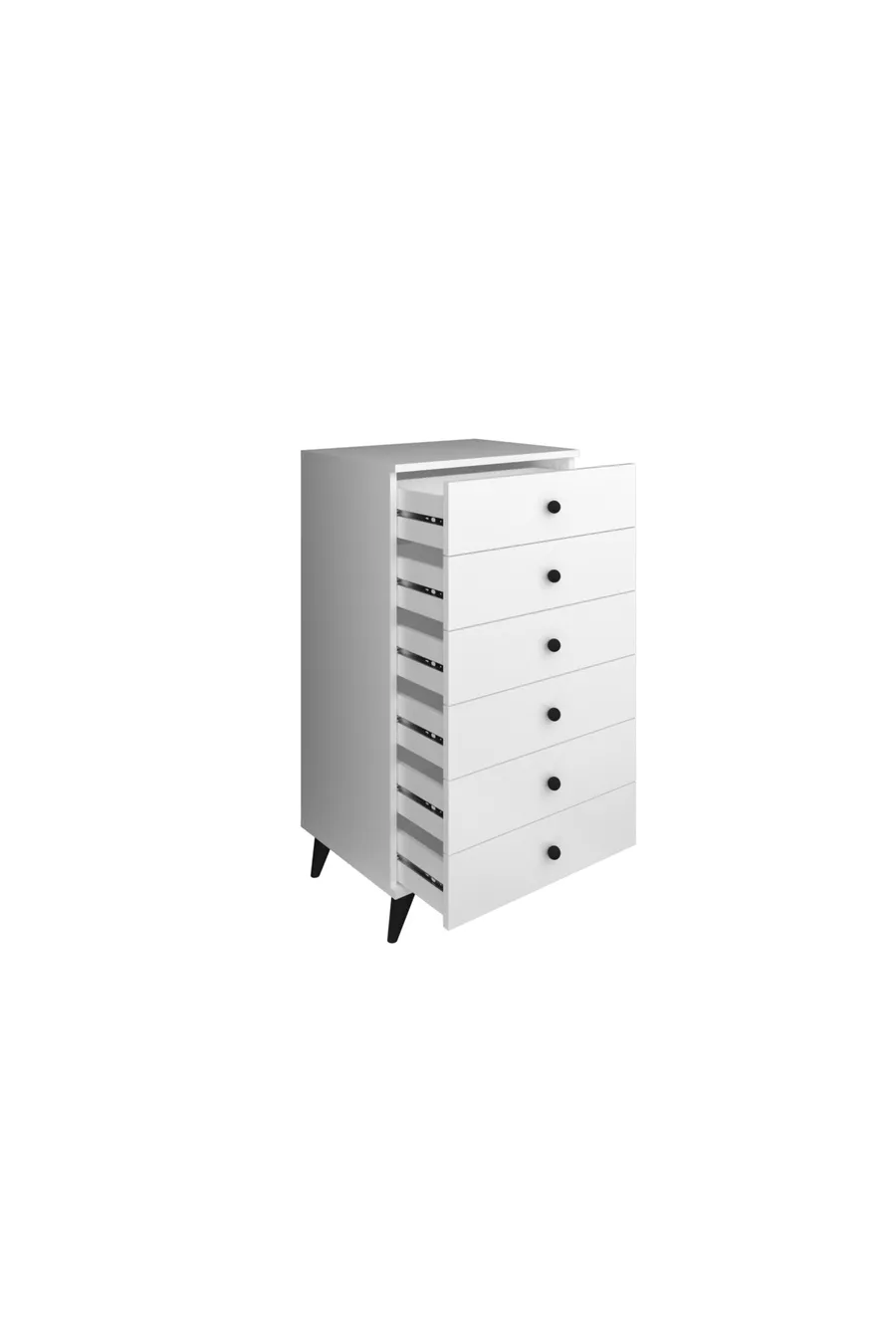 Commode Simple 6 Tiroirs BLANC