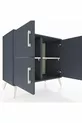 Hyperion Kommode 2 Regale 3 Türen Anthrazit-Anthrazit/Steingrau