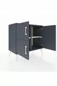 Hyperion Kommode 2 Regale 3 Türen Anthrazit-Anthrazit/Steingrau