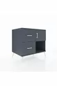 Commode Kronos à une étagère, 2 tiroirs et une porte, Anthracite-Anthracite