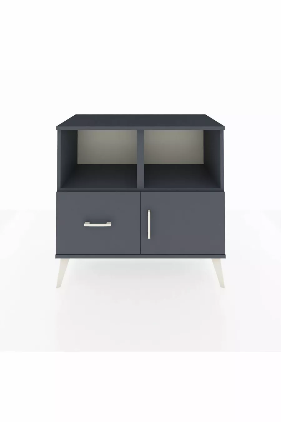 Hyperion Dresser with 2 Shelves, 1 Drawer, and 1 Door Anthracite-Anthracite