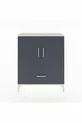 Commode Arges 2 étagères 1 tiroir 2 portes Pierre de lune-Anthracite