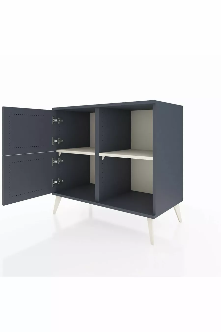 Hyperion Dressoir 2 Planken 2 Deuren Antraciet-Antraciet/Marmergrijs