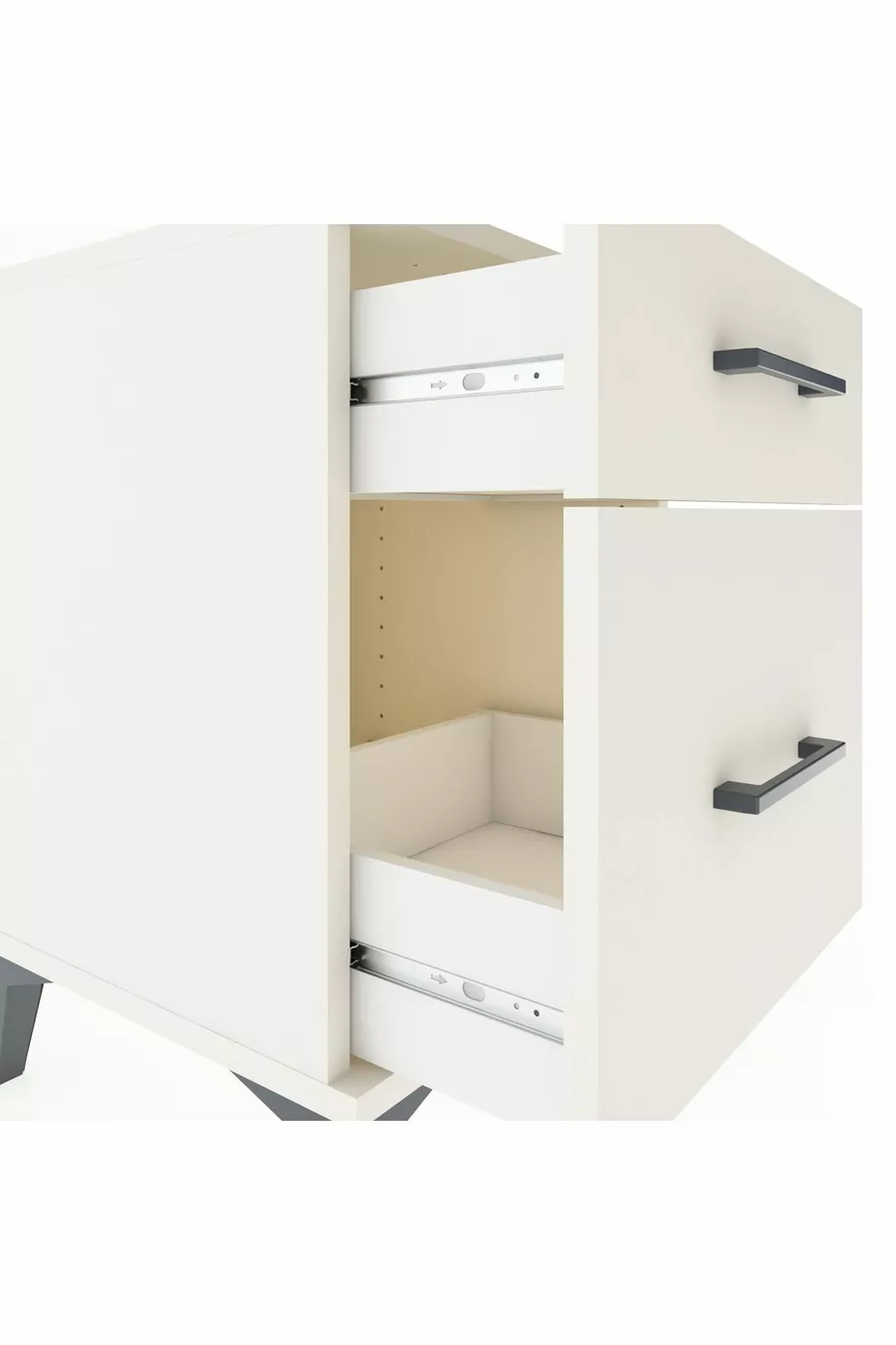 Hyperion Commode 2 Lades Zuiver Wit-Zuiver Wit
