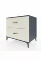Commode Kronos 2 tiroirs Anthracite-Pierre d'ardoise