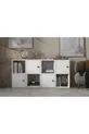 Four-Door White Dresser with Shelves, Without Slats