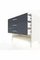 Commode Hyperion 3 tiroirs Pierre de lune-Anthracite