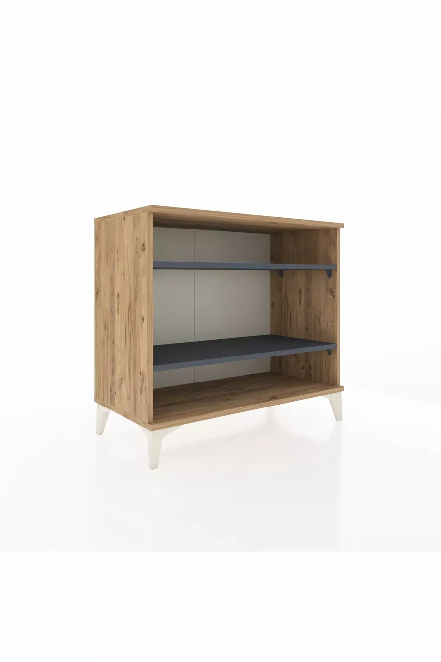 Commode Hyperion 2 étagères Pin-Anthracite