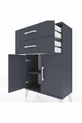 Silva Commode - Élégance Anthracite à 2 Tiroirs et 2 Portes (cm)