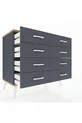 Commode Hyperion 8 tiroirs Anthracite-Cèdre/Anthracite