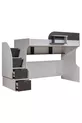 Bunk Bed, Aura Bunk Bed Bed Table 3-Door Wardrobe + 2 Comfort Mattresses