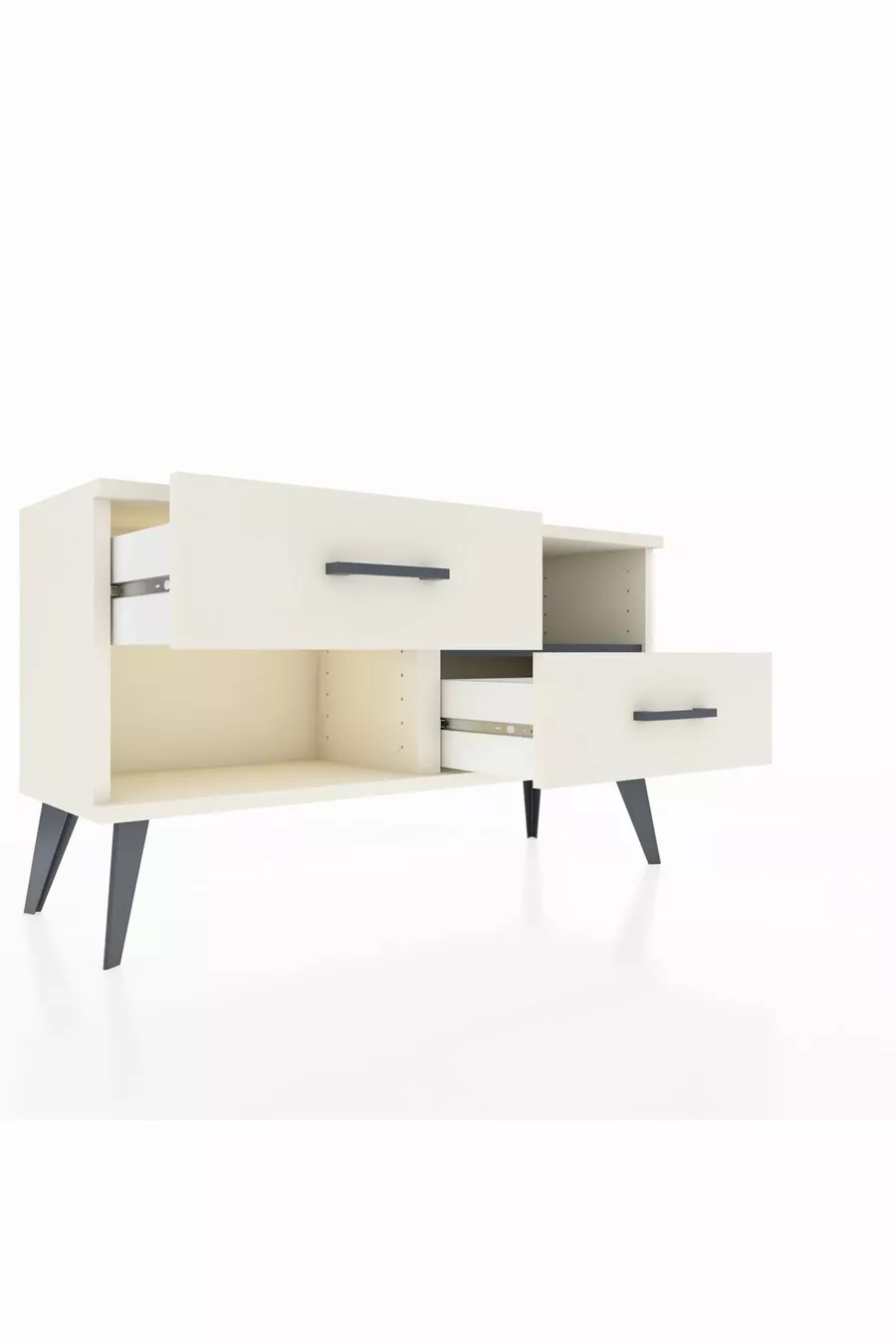 Arges Dressoir Enkelplank 2 Lade Aytaşı-Antraciet/Aytaşı