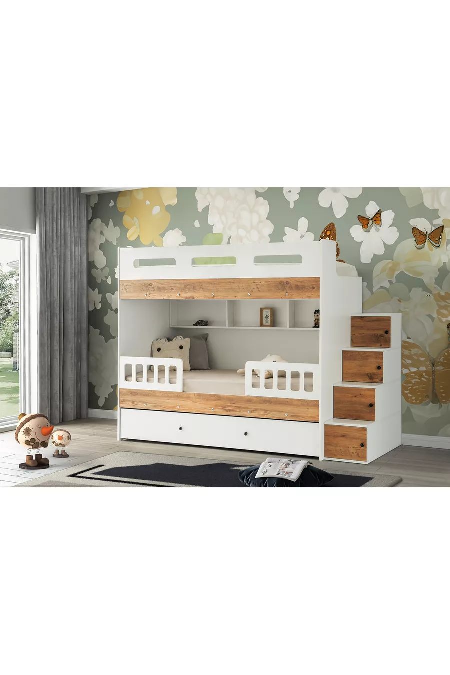 Berlin Ranza / Letto a castello in bambù con 2 molle incluso