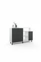 Commode / Console Siena - Anthracite / Blanc - 4 Portes