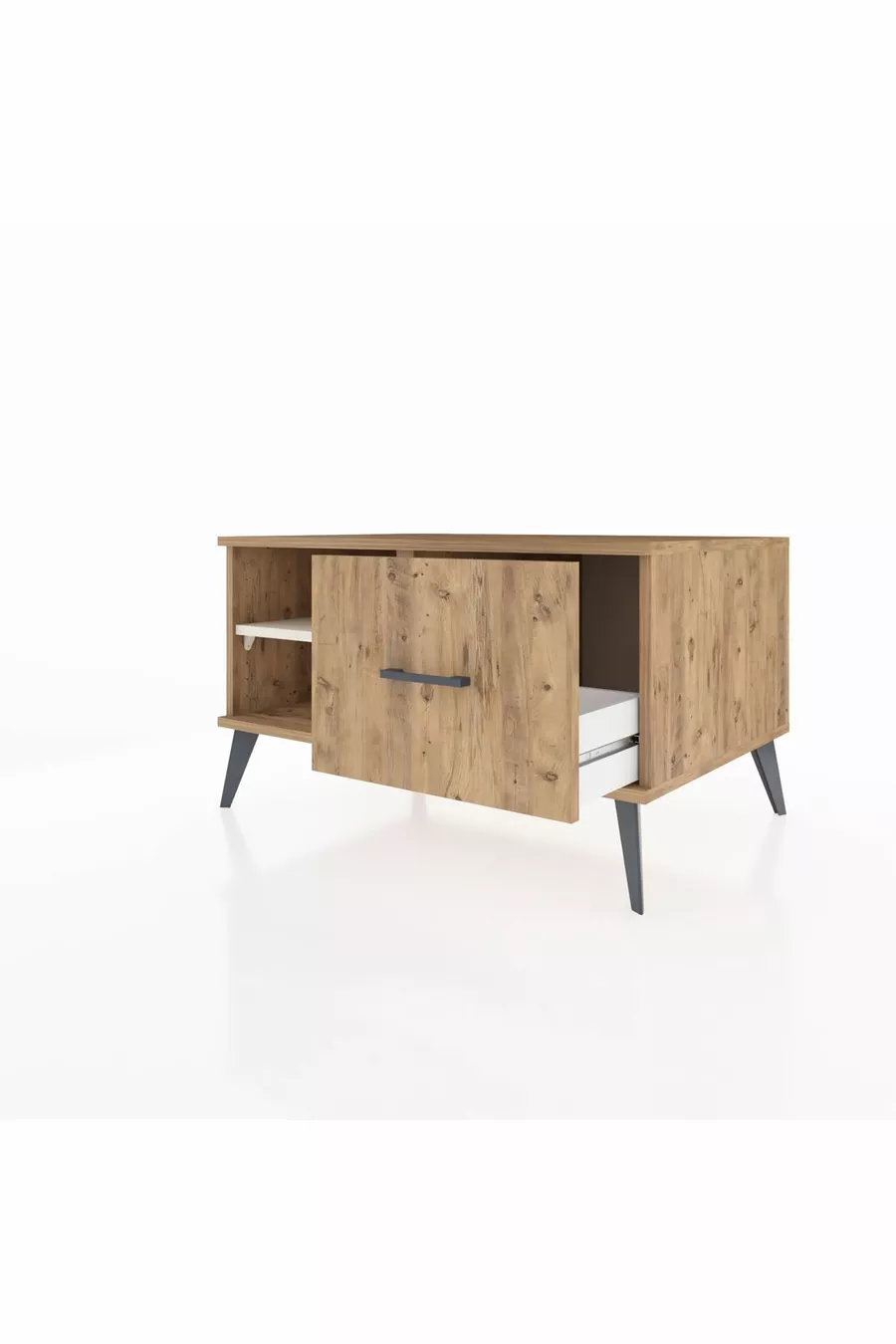 Commode Kronos à une étagère et un tiroir Pin-Dragon / Pin