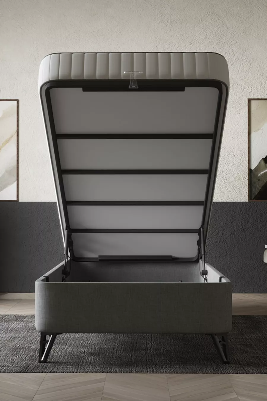 ProBasic Einzelbettstoff-Set (Bettgestell Kopfteil Matratze)