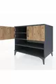 Kronos Dresser 3 Shelves 2 Doors Anthracite-Pine