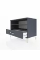 Commode Hyperion 2 étagères 1 tiroir Anthracite-Anthracite