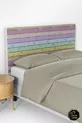 Colorful Striped Patterned Bed Base Headboard Cover