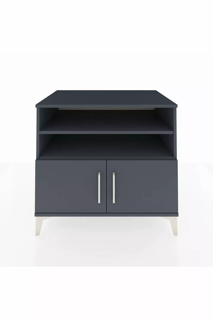 Commode Kronos 3 étagères 2 portes Anthracite-Anthracite