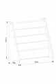 Bibliothèque en tissu Montessori pour maternelle, école, chambre d'enfant, en bois, lavable, blanc