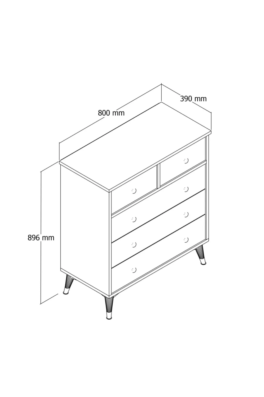 Commode en pin