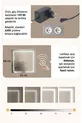 Coiffeuse Miroir Tactile à LED avec 6 Tiroirs, Niveau de Lumière Réglable Diva, Blanche