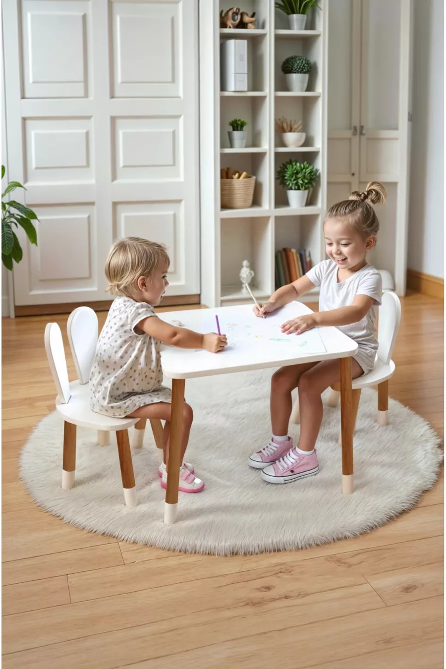 Speeltafel-activiteitstafel-werktafel-activiteiten tafel 2 Kinderstoel en Tafel Set