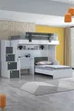 Ranza, Lit superposé Metris avec bureau et 2 matelas Comfort