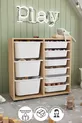 Armoire à 9 paniers Armoire polyvalente Armoire à jouets Noyer Safir