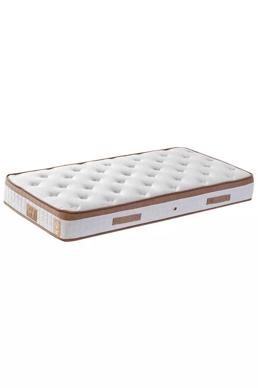 Matelas simple Latte, matelas entièrement orthopédique ferme, côté unique, à ressorts Nms, élégant et ergonomique