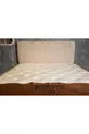 Lit coffre en daim beige